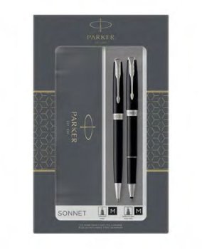 Parker Sonnet Black CT, sada kuličkového pera a rolleru