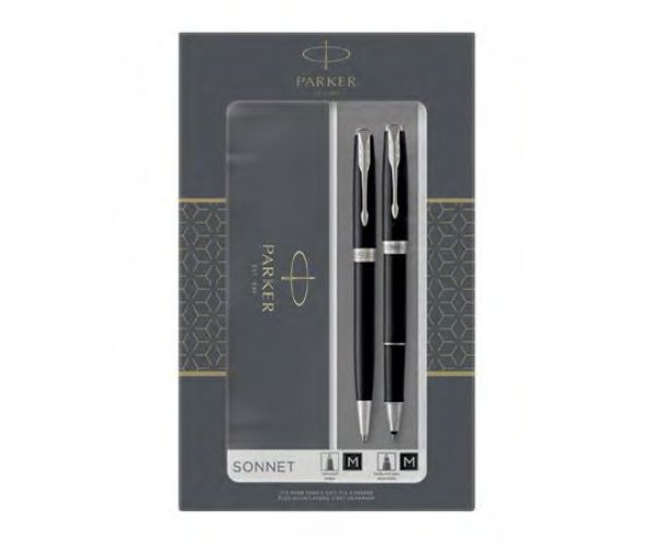 Parker Sonnet Black CT, sada kuličkového pera a rolleru