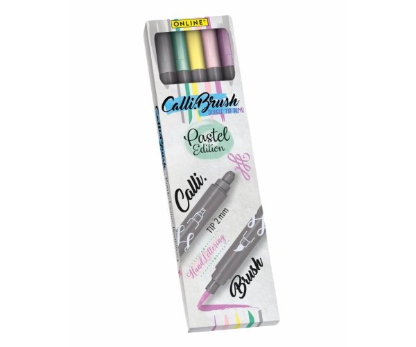 Online Calli.Brush Pastel kaligrafické fixy 5 ks