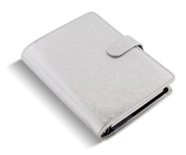 Diář Filofax Saffiano Metallic Silver osobní